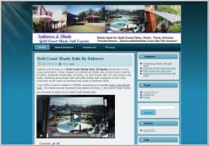 Gold Coast Business Web Design -Shade Sails website